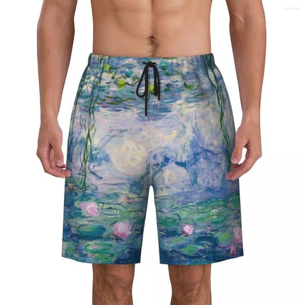 Short homme nénuphars Claude Monet impression d'art maillot de bain séchage rapide maillots de bain planche de plage peintre français Boardshorts