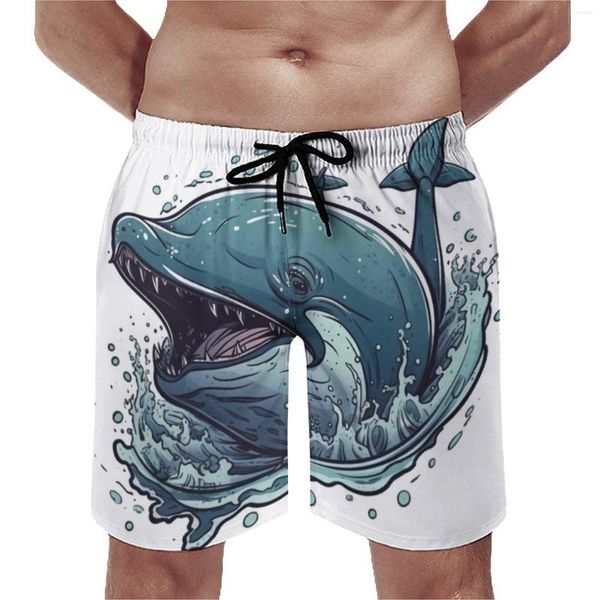Shorts pour hommes planche de baleine été dessin animé Nature Style classique pantalons courts hommes vêtements de sport conception à séchage rapide maillot de bain