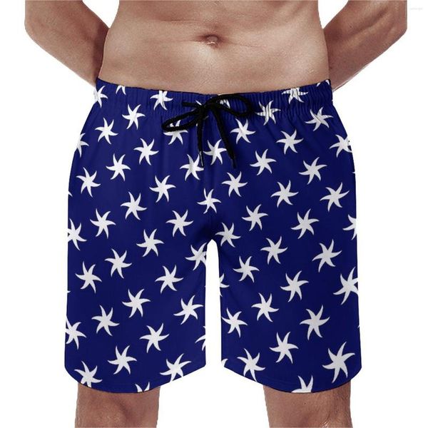 Short masculin étoiles de mer étoiles de mer d'été bleu marine de surf de surf de surface hommes confortable conception décontractée de grande taille de natation