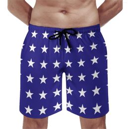 Shorts pour hommes White Stars Board Summer US Flag Print Running Surf Pantalons courts Hommes Séchage rapide Design mignon Plus Taille Maillot de bain