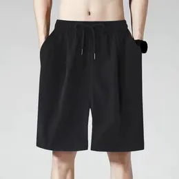 Shorts masculinos com bolsos profundos, ajuste solto, roupa casual para corrida, treino, basquete, confortável, curto