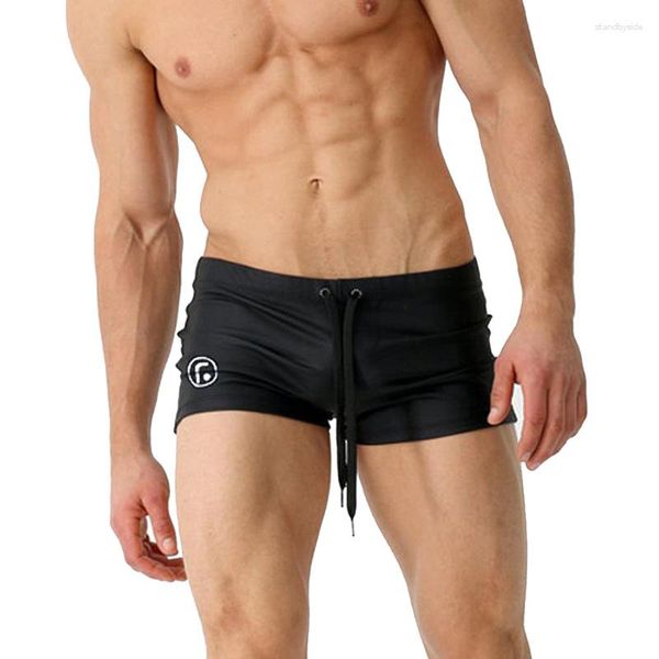 Pantalones cortos para hombres WK118 Tight Sexy Cintura baja Hombres Boxer Traje de baño Swim Briefs Troncos Bikinis Verano Playa Piscina Deportes Natación Trajes de baño