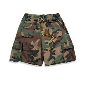 Heren Shorts Dames Vintage BF-stijl Mode Multi-zakken Camouflage Cargo Streetwear All Match Casual Heren Cadet Camo Shorts229w