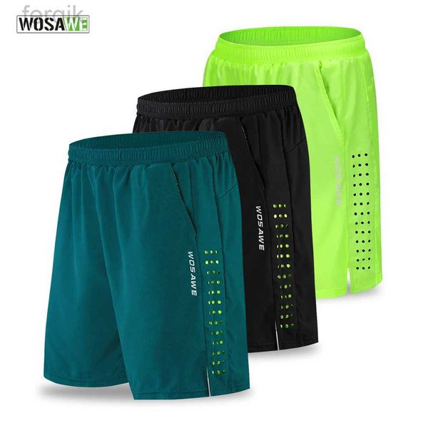 Shorts masculins Wosawe Summer Mens Cycling Shorts Gel Pantalons rembourrés de VTT BORS DORS