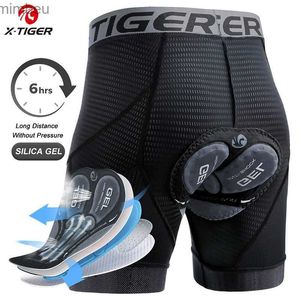 Pantalones cortos para hombres X-TIGER Ropa interior de ciclismo para hombres Pantalones cortos 5D acolchados Deportes Montar en bicicleta Pantalones cortos con forro MTB con empuñaduras antideslizantes para las piernasL240111