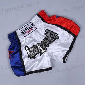 Heren shorts XS-3XL Mens Boxer Shorts Kids Dames Muay Thai MMA Kickboxing Korte Grappling Crossfit Bjj Boxeo Trunks Sanda Sport komt T240419