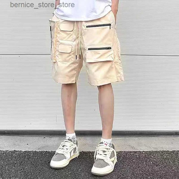 Shorts pour hommes Y2K multi-poches jambe large short de marchandise d'été pour hommes Cleanfit vêtements de rue poches de style Vibe pantalon décontracté longueur genou surdimensionné Q240305