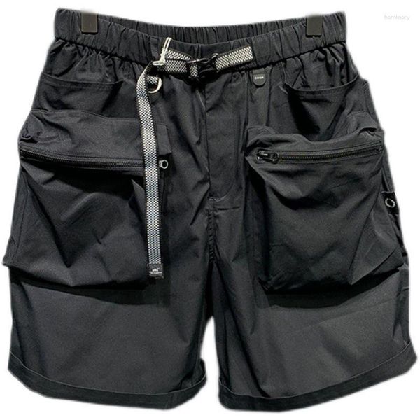 Shorts pour hommes Y2K été hommes coréen noir Streetwear taille haute surdimensionné Cargo multi-poches pantalons courts Fitness entraînement vêtements de piste