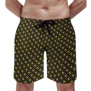 Heren shorts geel madeliefje bord schattige bloemenprint casual korte broek man ontwerp running comfortabel strand stammen cadeau