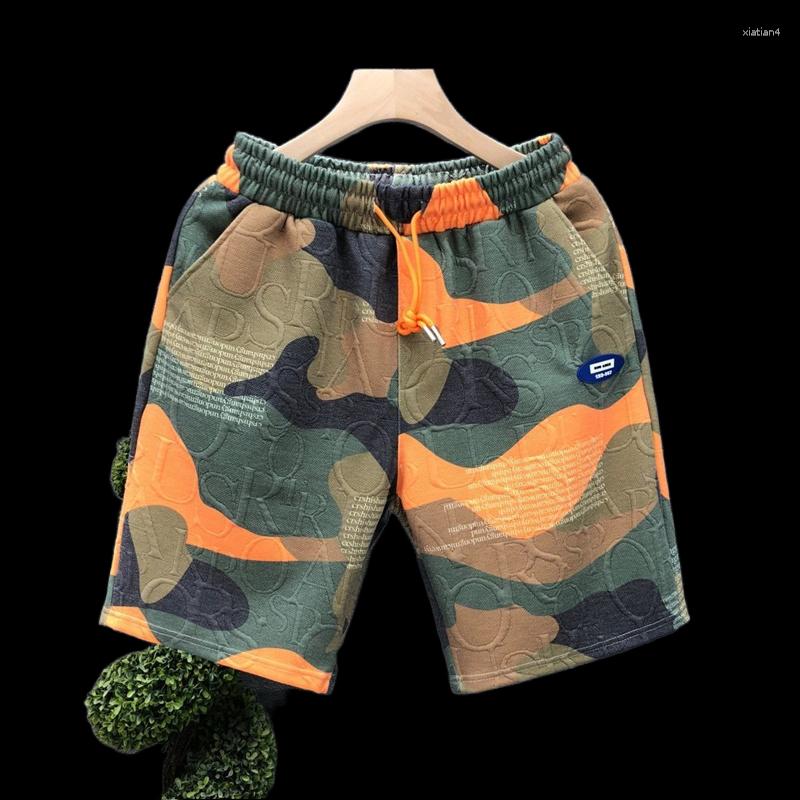 Mäns shorts yipi stilig kamouflage sommar mode märke casual byxor lösa yttre slitage färg sport strand