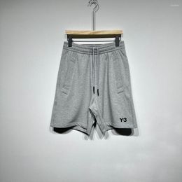 Shorts pour hommes Yohji Y3 pantalons courts Yamamoto Fashoin marque 23SS Style d'été vêtements de sport haute rue ample droit gris homme