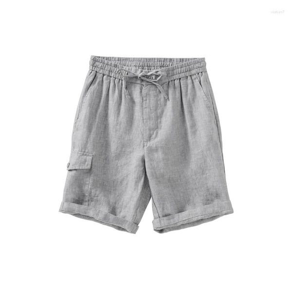 Shorts pour hommes YZLDS 2023 Mode Vêtements d'été Pantalon en lin Pantalon de travail droit pour hommes Mince Casual