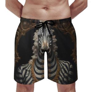 Herenshorts Zebra Board Gothic Mystic Cute Hawaii Beach Heren Patroon Sport Fitness Sneldrogend Zwembroek Cadeau