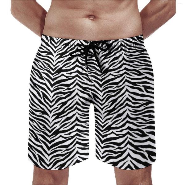 Short pour hommes imprimé zèbre, rayures d'animaux, pantalon court décontracté, graphique, sport, Surf, maillot de bain confortable, cadeau d'anniversaire