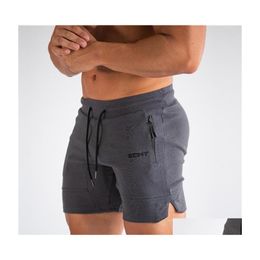 Shorts pour hommes Poche zippée Hommes Fitness Gyms Été Courir Court Mâle Jogger Entraînement Plage Marque Sports 220406 Drop Delivery Apparel Me Dhifn