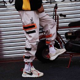 Men's Side Pockets Cargo Harem Pants Hip Hop Casual mannelijke taticale joggers broek mode casual streetwear broek maat m-2xl