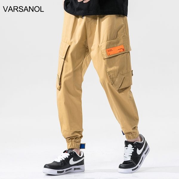 Poches latérales pour hommes Cargo Harem Pantalon Kaki Hip Hop Casual Male Joggers Pantalon Mode Casual Streetwear Pantalon surdimensionné 210601