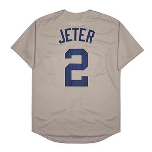 Taille homme S-4XL Cousu Retour Nouveau 2 Derek Jeter 3 Babe Ruth 4 Lou Gehrig York Maillot de baseball