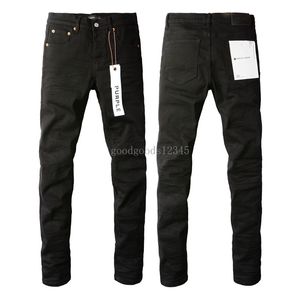 Jeans skinny masculin pourpre Purple Streetwear Fashion Black Denim Slim Stretch Pantal