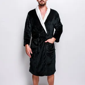 Heren nachtkleding herfst en winter heren badjas zacht flanel lente gewaad nacht voor heren huiskleding losse nachtkleding mannelijk