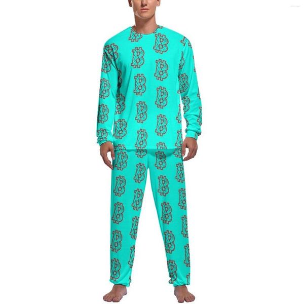 Vêtements de nuit pour hommes B Tiger Pyjamas Monnaie virtuelle Hommes à manches longues Pyjama à la mode Ensembles 2 pièces Casual Spring Home Costume Anniversaire