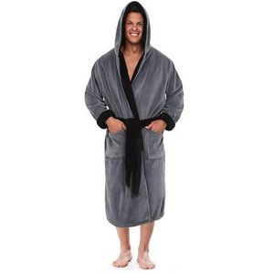 Heren Nachtkleding Badjas Kimono Badstof Gewaad Kamerjas Aangepaste Badjassen Douche Winter Lounge Wear Handdoek Capuchon Mannelijke Thuis Ni277f