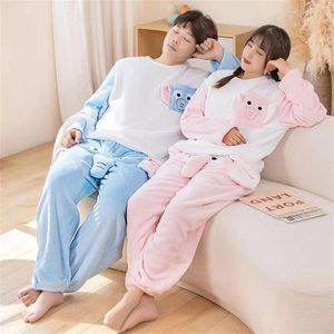 Heren nachtkleding Grappige olifant Heren pyjama Nieuwigheid Humoristisch Tops Broek Tweedelige set Cadeau voor Winter Warm Verdikt Homewear Jurk