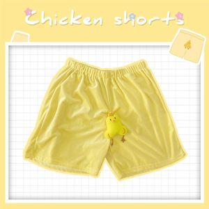 Vêtements de sommeil pour hommes shorts pyjamas drôles pantalon de poulet de dessin animé cadeau de petit ami d'été