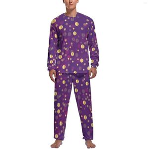 Mendrairie pour hommes pyjamas Pyjamas Spripre Swirl Asthétique Men 2 pièces Pyjama mignon à manches longues personnalisées