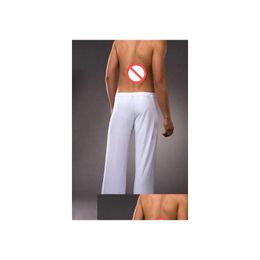 Vêtements de nuit pour hommes de haute qualité N2 Hommes Y Lingerie Bodywear Voir à travers un pantalon de salon Pyjamas transparents presque nus vêtements de nuit pour hommes Drop DHFIO