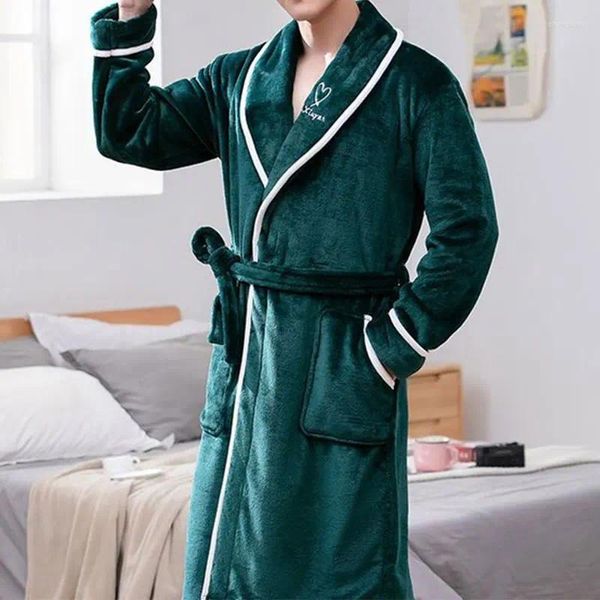 MENINO DOMENCIO DO SLUCE Jodimitty Men Bathrobe Lão de banheira manto de banho homem inverno flanela quente shawl shall masculino