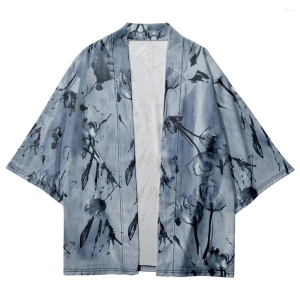 Vêtements de nuit pour hommes Kimono Robe Style japonais Hommes Summer Home Bath Haori Cardigan Chemise Manteau Casual Lâche Veste Mâle Yukata Vêtements