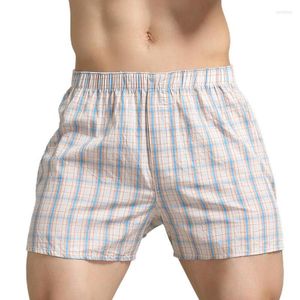 Vêtements de nuit pour hommes Pyjamas pour hommes Bas de sommeil Sous-vêtements sexy Shorts à carreaux Boxers Home Loose Lounge Pyjama Culottes Hommes Boxer ShortsHommes