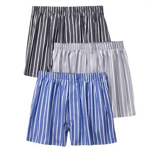Vêtements de nuit pour hommes Hommes Boxers Summer Beach Shorts Imprimer Casual Loose Sleep Bottoms Taille élastique Pyjama Pantalon Mince Coton Pantalon de maison