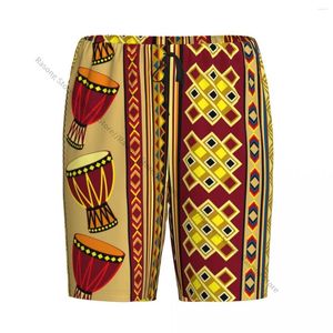 Heren slaapkleding mannen casual huis nachtkleding pyjama shorts African drum pyjama's slaapbodems korte broek lounge woonkleding
