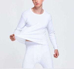Vêtements de nuit pour hommes Hommes Coton Sous-vêtements thermiques Ensembles Thermo Long Johns Vêtements d'hiver Chaud Body Top Buttoms T221017