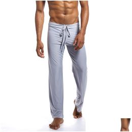 Men de nuit pour hommes Long Pant de yoga pantalon mince pantalon pantalon Soft y Summer Breatchable for Home H9 Drop Livrot Apparel Underwear Men's UN Dhu4g