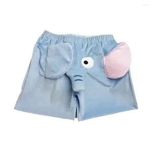 Men de combinaison pour hommes Pantalons salon 3D Cartoon Elephant Decor Couple Pyjama Shorts Soft Breathable Unisexe Summer Habots For Refort