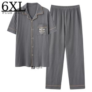Men's Sleepwear Men Pajamas 6xl Sleepwear Sets Long Pants Large Size Home Clothes Cotton Nightwear Pajama Homewear Pijamas Pyjamas 5XL Sleep Top 220924