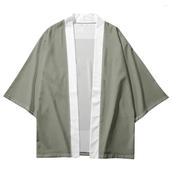 Vêtements de nuit pour hommes Hommes Robe Kimono Cardigan Chemises Style japonais Rayon Home Tenues Été Vintage Mâle Peignoir Casual Yukata Robe de chambre