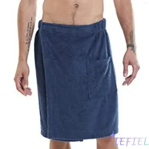 Vêtements pour hommes hommes sous-vêtements Bathhouse douche de douche serviette de baignoire chambre avec plage de poche jupe à la maison