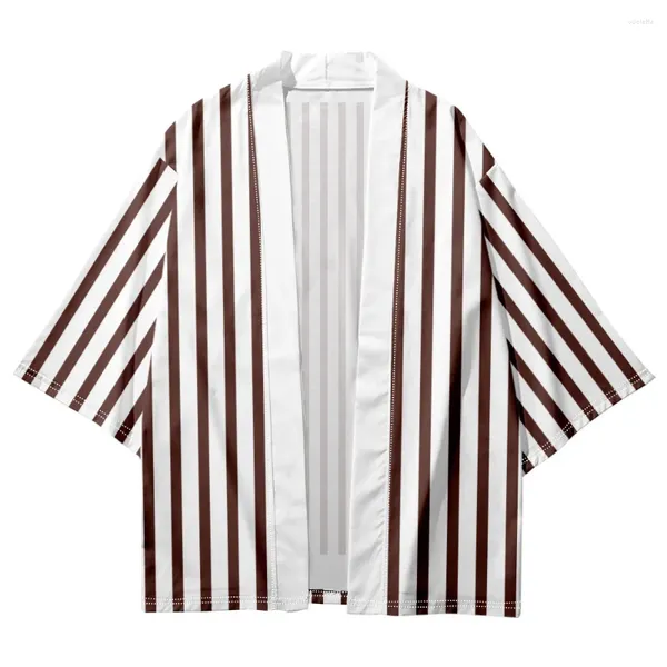 Ropa de dormir para hombres Hombres Vintage Kimono Robe Estilo japonés Cardigan Camisas taoístas Ropa para el hogar Ropa de verano Albornoz Chaqueta Casual Yukata Coat