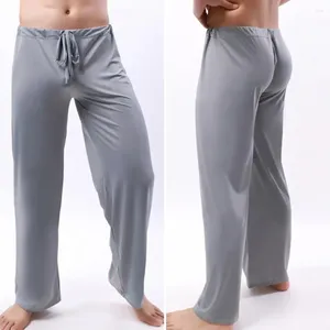 Ropa de dormir para hombres Hombres Pantalones de yoga Cintura baja Cordón Recto Suelto Delgado Deportes Cómodo Elástico Plus Tamaño Pantalones Paño