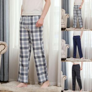 Vêtements de nuit pour hommes Capris pour hommes au-dessus du genou tenue mince pantalons de vie pyjamas amples maison pyjama coton