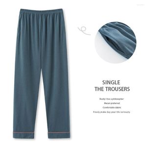 Ropa de dormir para hombres Pantalones de pijama para hombre Pantalones de algodón de punto Ropa de salón Pantalones de dormir Pantalones de dormir Noche Ocio Soft Jogger Bolsillos delgados Pantalón