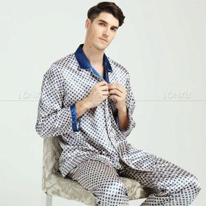 Heren slaapkleding heren zijden satijn pyjamas set pyjama pyjamas loungewear m l xl xxl 3xl