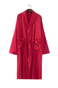 Nachtkleding voor heren Halflang vest Heren zijden kamerjas Effen M-3xl Grote maat Pyjama V-hals Herenbadjas voor thuis Kimono Huisjas voor heren T221103
