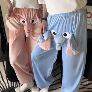 Pantalons de pyjama pour hommes pour hommes pantalons de flanelle Men Gift Prank pour animal drôle d'éléphant nouveauté couple 2024