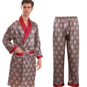 Heren slaapkleding gewaad broek pyjama set 7xl tweedelig badjas shorts pak zijde voor kimono home zachte gezellige gezellige badjurk met lange mouwen 221201