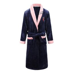 Vêtements de nuit pour hommes Schlafanzug mariage Nachthemd service à domicile homme pyjama d'hiver chaud kimono peignoir robe lâche fête pigiama